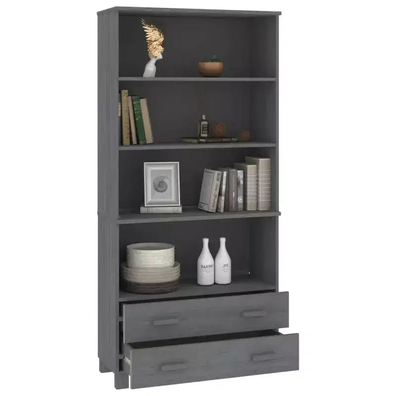 Highboard Lot de 2 Miel Pin massif Grand Highboard