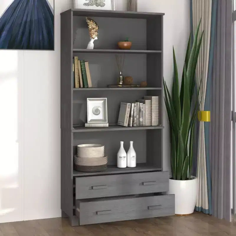 Highboard Lot de 2 Miel Pin massif Grand Highboard