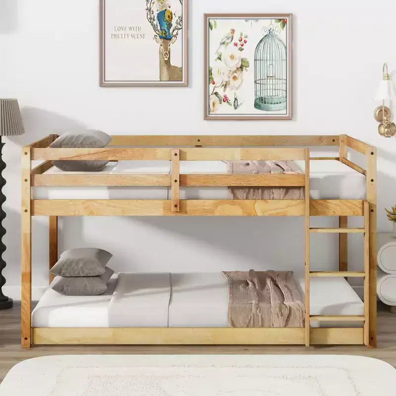 Cadre de lit simple avec rangement sous le lit, adapté aux enfants, en métal robuste